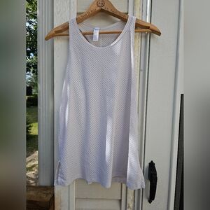 SPANX‎ Women Small Perforated White Shapewear Racerback Tank Top Shirt Gym Gear